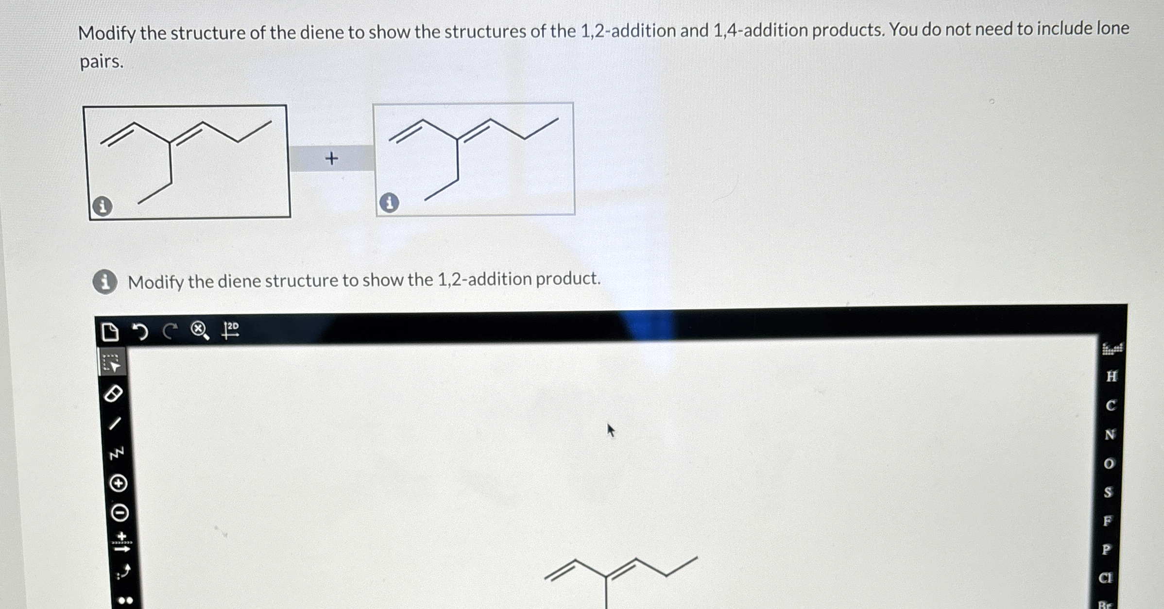 Solved Modify the structure of the diene to show the | Chegg.com