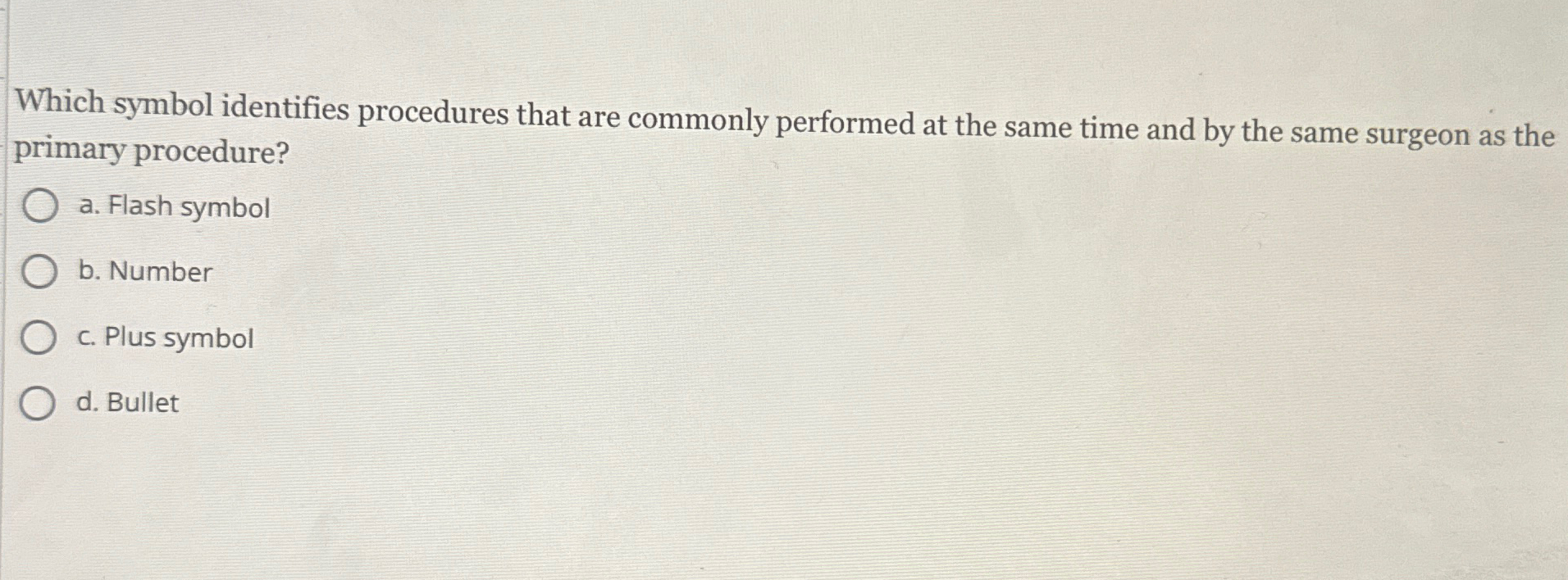 Solved Which symbol identifies procedures that are commonly | Chegg.com