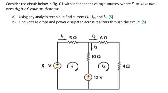 Solved Consider the circuit below in Fig. Q1 with | Chegg.com