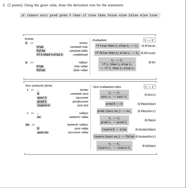 Solved (2 ﻿points) ﻿Using the given rules, draw the | Chegg.com