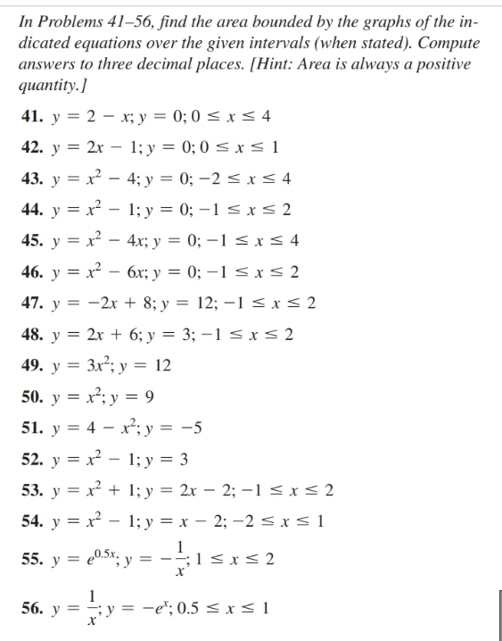 Solved In Problems 41-56, ﻿find the area bounded by the | Chegg.com