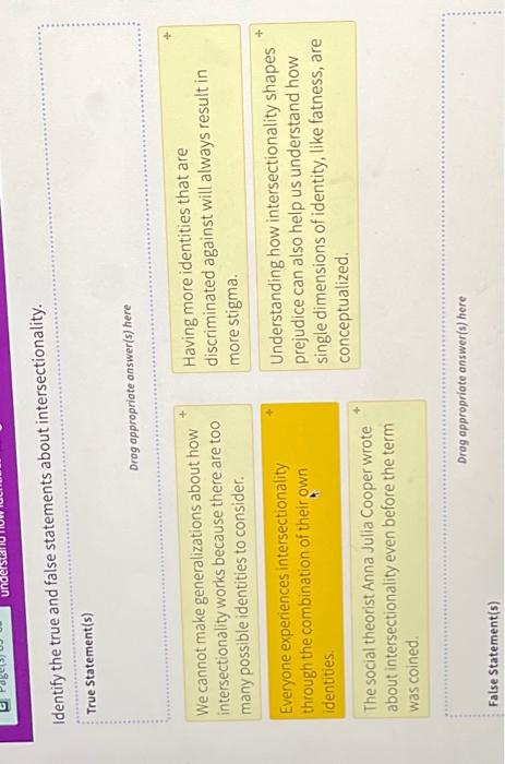 Identify the true and false statements about | Chegg.com