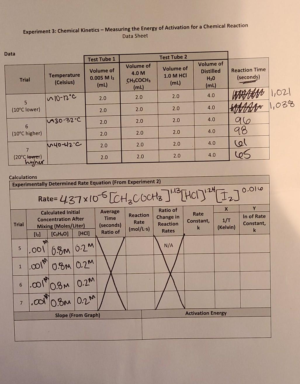 Experiment 3 Chemical Measuring the