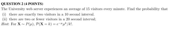 Solved QUESTION 2 (4 POINTS) The University web server | Chegg.com