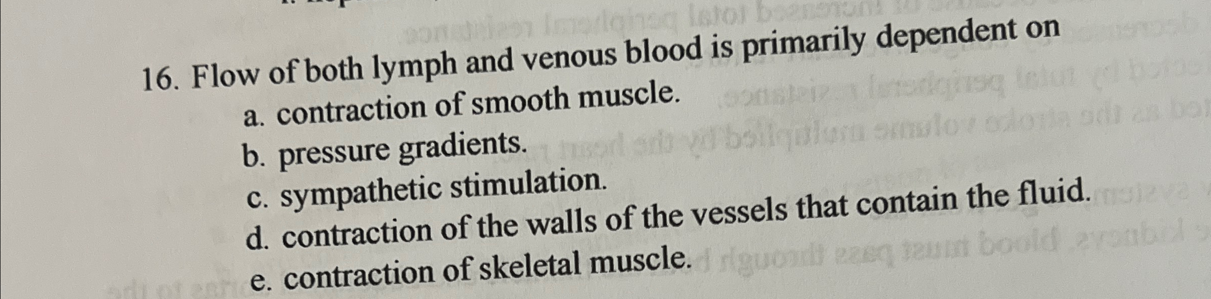 Solved Flow of both lymph and venous blood is primarily | Chegg.com