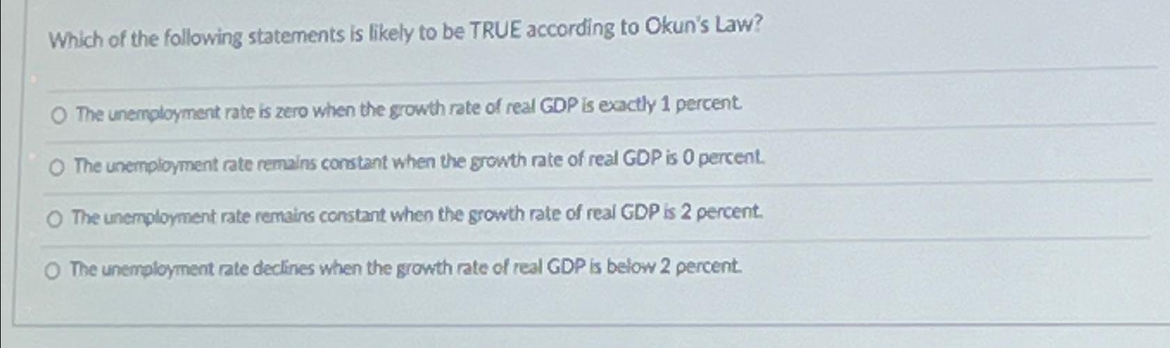 Solved Which of the following statements is likely to be | Chegg.com