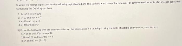 Solved 3) Write the formal expression for the following | Chegg.com
