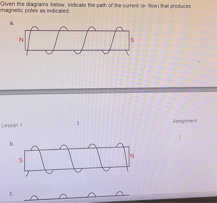 Solved Given the diagrams below, indicate the path of the | Chegg.com