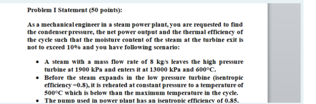 Solved Problem I Statement (50 points): As a mechanical | Chegg.com