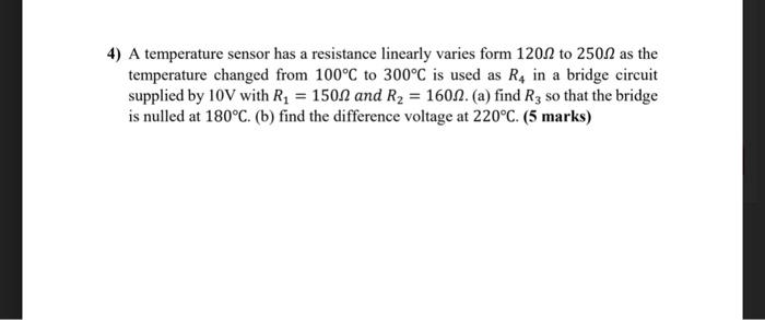Solved Name: ID\# 1) Assume that a temperature sensor with a | Chegg.com