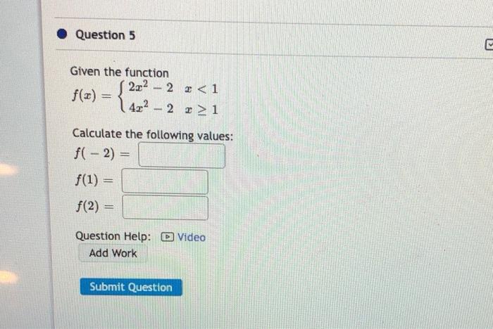 Solved Question 1 The plot below represents the function | Chegg.com