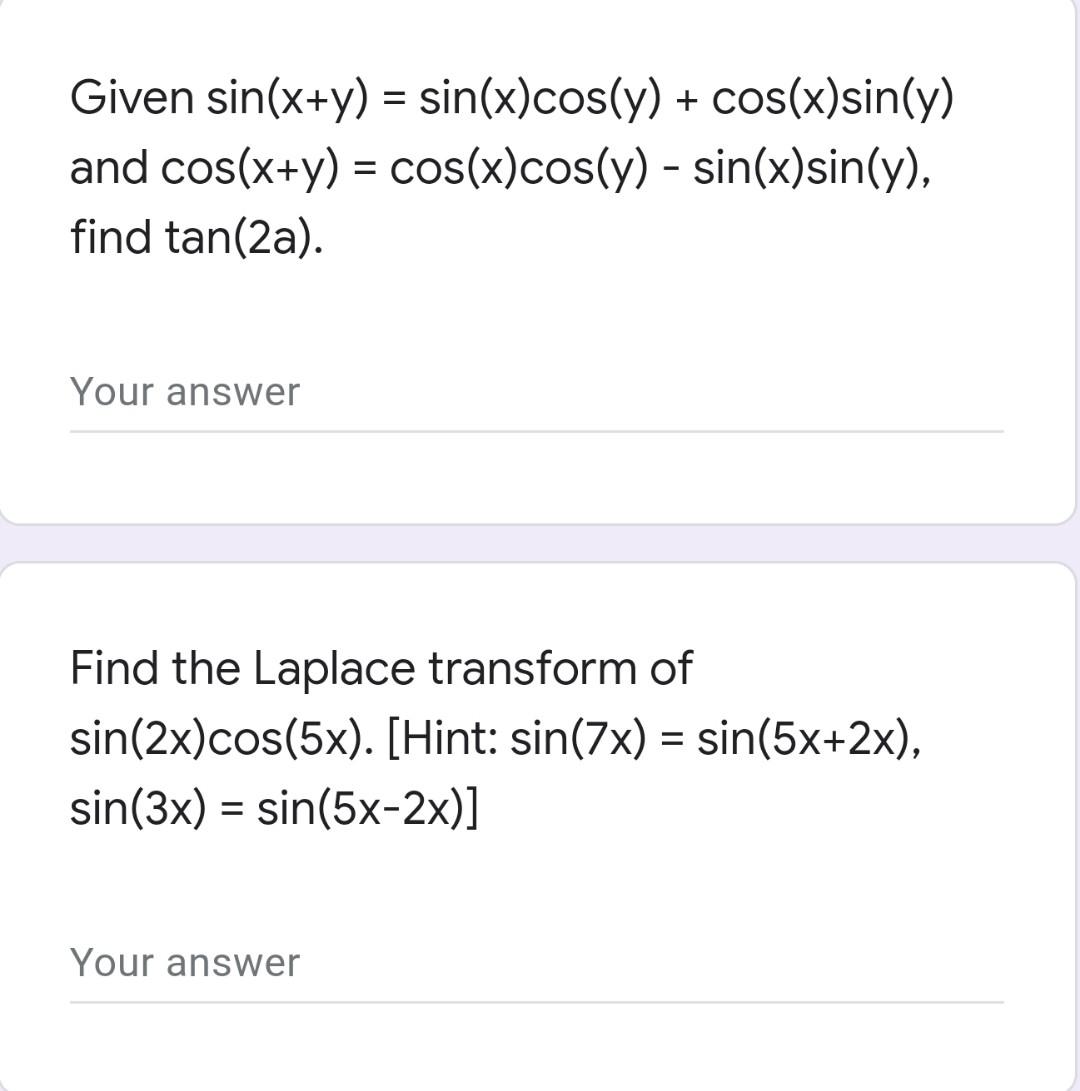 y cos inverse of sin x