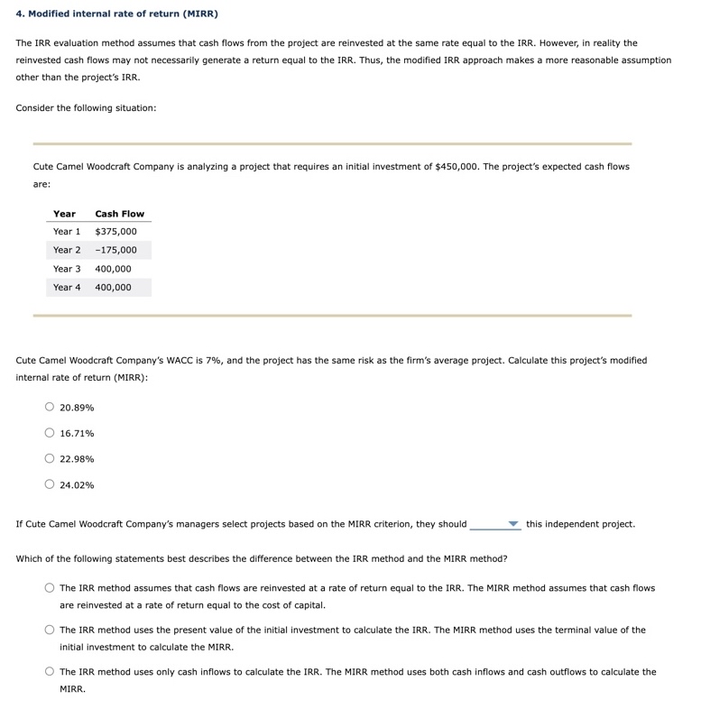 mcg irr case study answers 2021