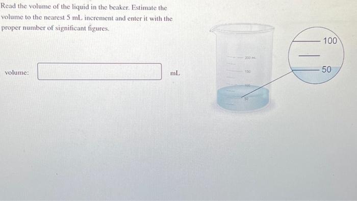 Solved Read the volume of the liquid in the Erlenmeyer | Chegg.com