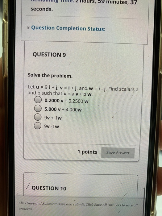 Solved seconds. * Question Completion Status: QUESTION 1 | Chegg.com
