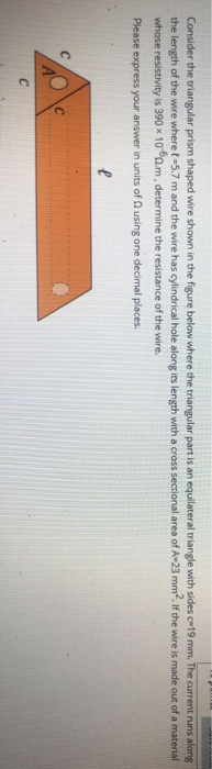 Solved Consider the triangular prism shaped wire shown in | Chegg.com