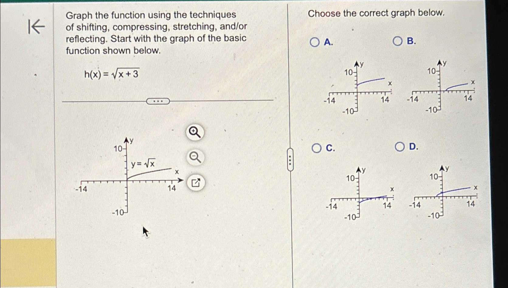 Solved Graph The Function Using The Techniques Of Shifting 7170