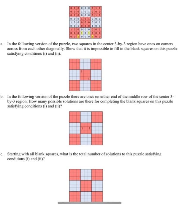Solved 8. For the following sudoku-style puzzle, you are | Chegg.com