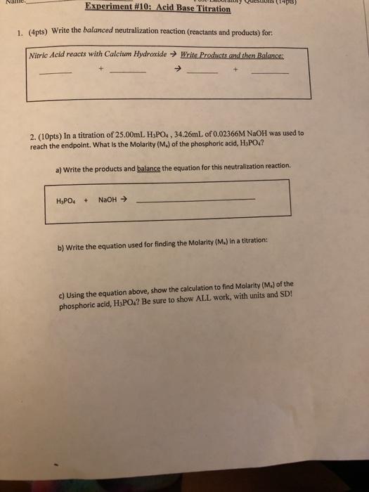 titration of acids and bases experiment 20