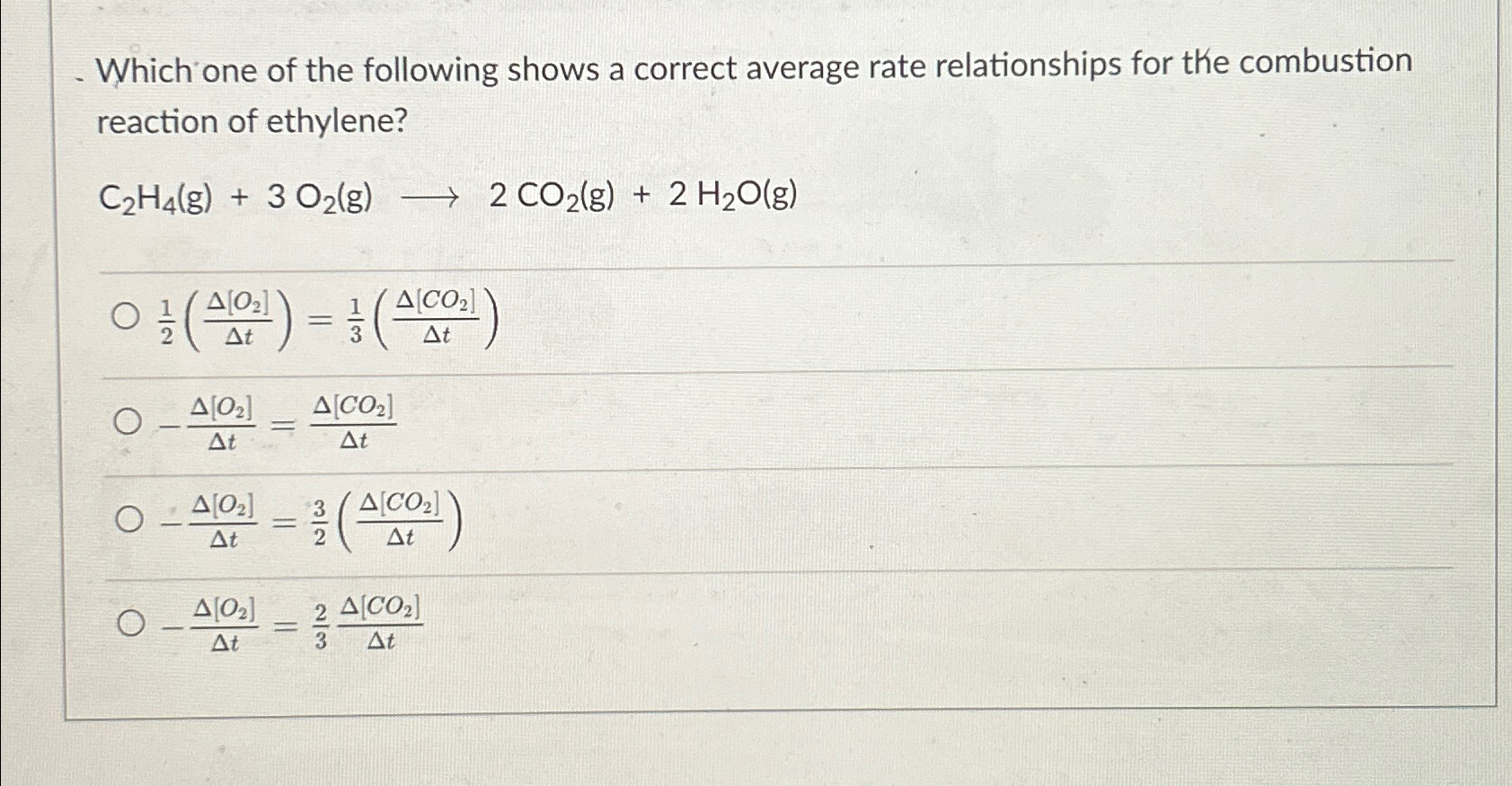 Solved Which one of the following shows a correct average Chegg