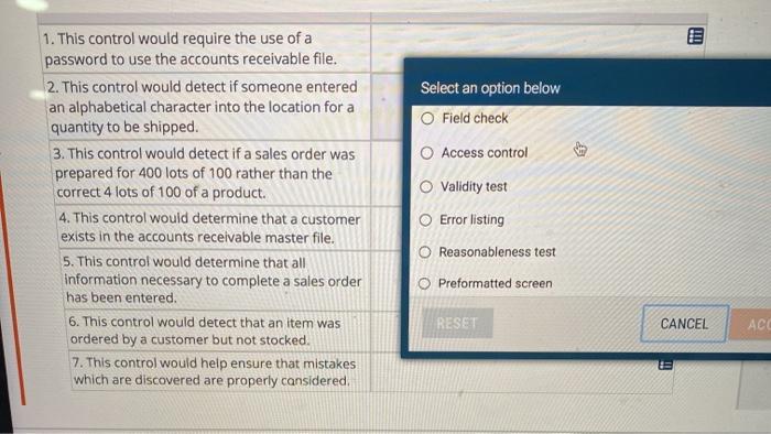 Solved Select the one of the options to the right that best | Chegg.com