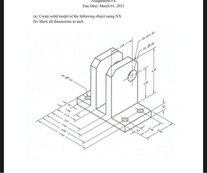 Solved Assignment Due Date: March 01, 2021 (a) Create solid | Chegg.com
