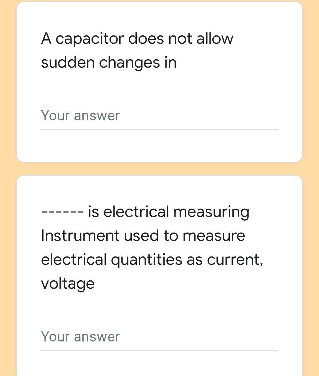 Solved A capacitor does not allow sudden changes in Your | Chegg.com