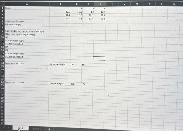 please help with excel formulas | Chegg.com