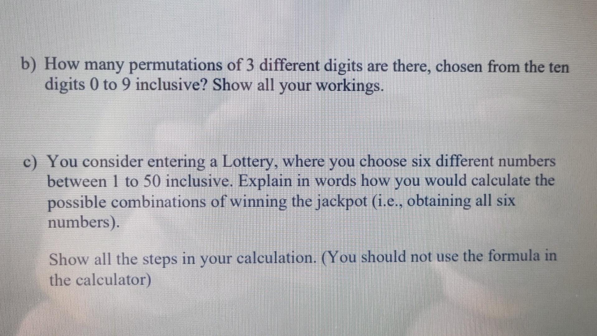 how many different combinations of 3 digits