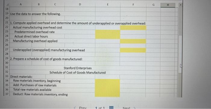 Solved 1. Compute a predetermined overhead rate. 2. Prepare | Chegg.com