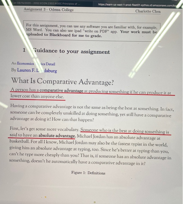 Solved On 08/15/2020 - 2052.ECON. 2302 W30C Principles Of | Chegg.com