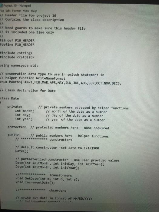 Solved Spring 2021 CPE211 Project Assignment Project 10 | Chegg.com