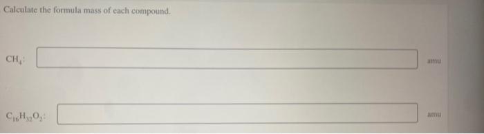 how to calculate mass of atom in a compound