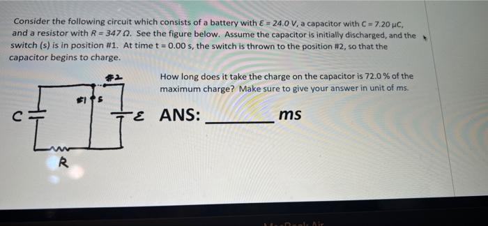 Solved Consider the following circuit which consists of a | Chegg.com
