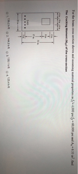 Solved For the beam cross-section shown and assuming | Chegg.com