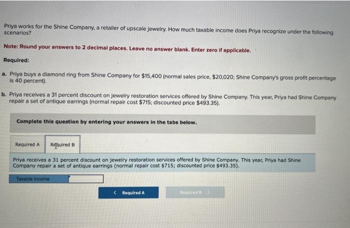 Solved Priya works for the Shine Company, a retailer of | Chegg.com