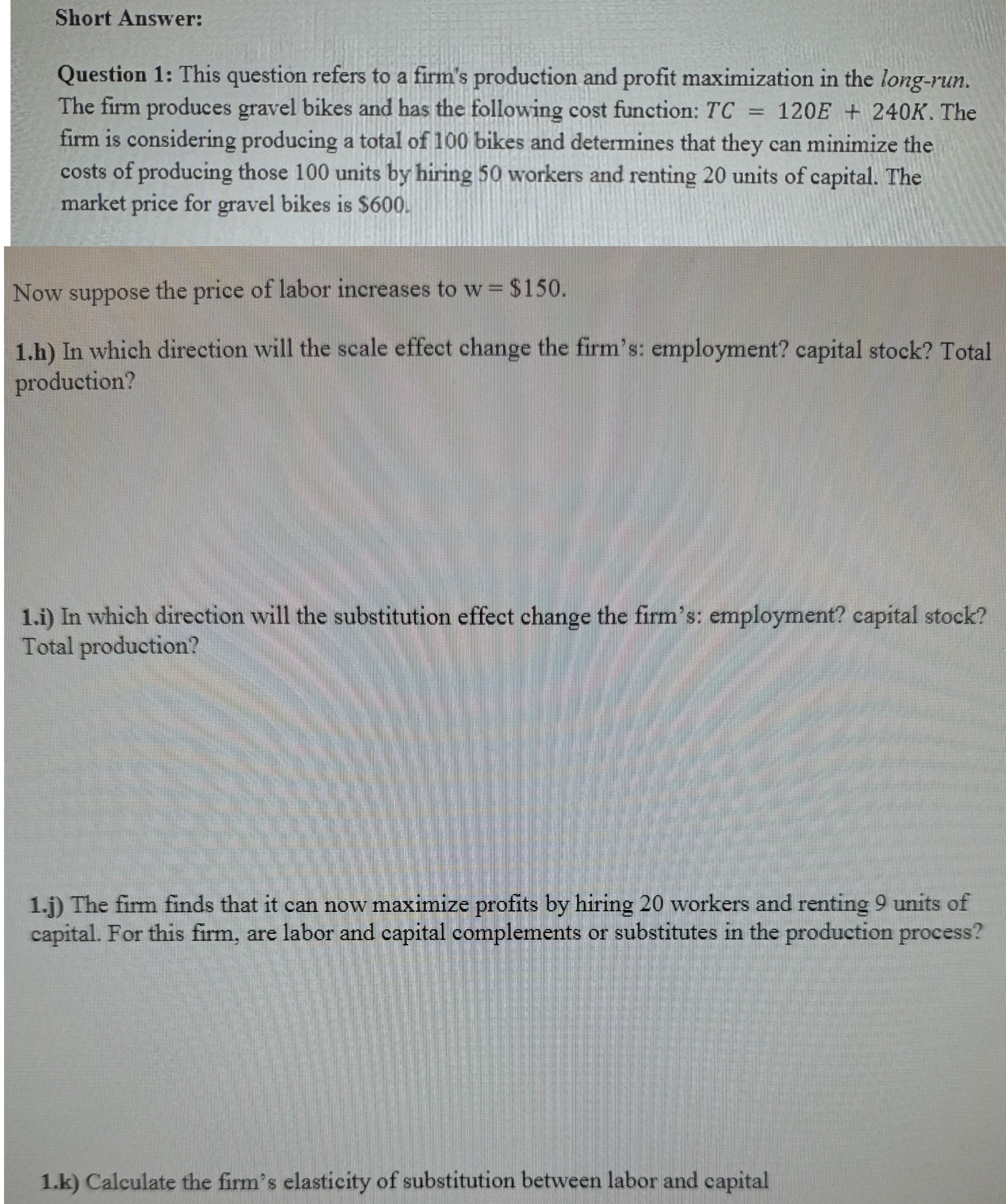 Solved Short Answer Please Answer 1h1k !!!thank