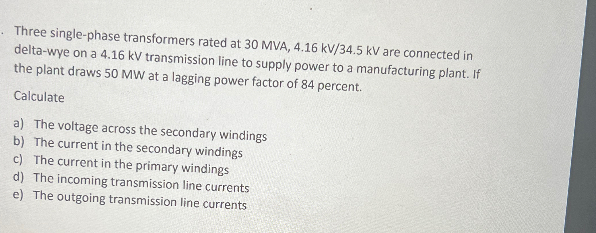 Solved Three single-phase transformers rated at | Chegg.com