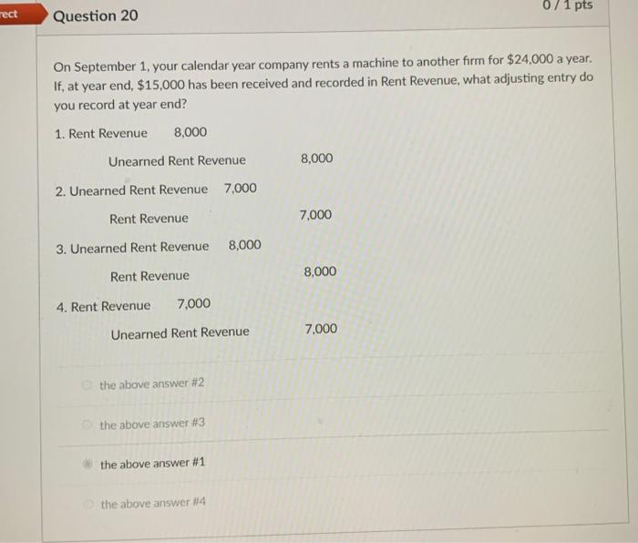 Solved On September 1, your calendar year company rents a | Chegg.com