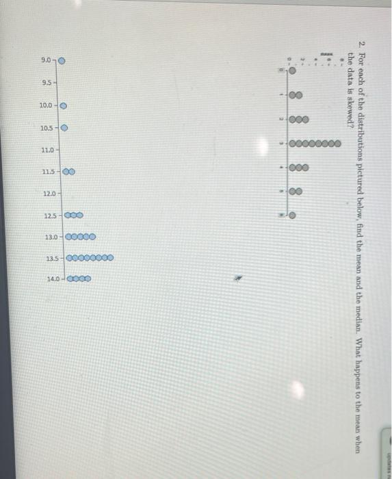 Solved 2. For each of the distributions pictured below, find | Chegg.com