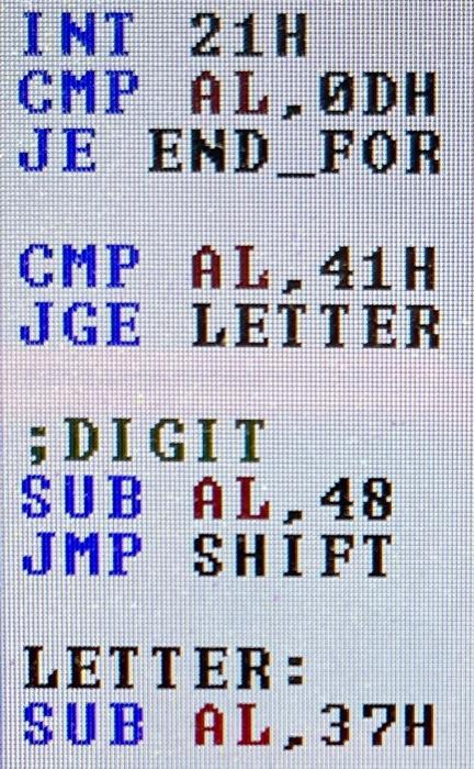 Solved The following code is written in assembly 8086 | Chegg.com