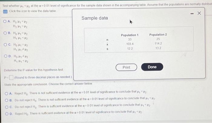 Solved Test Whether At The A=0.01 Level Of Significance For | Chegg.com