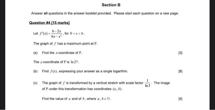 Solved Section B Answer all questions in the answer booklet | Chegg.com