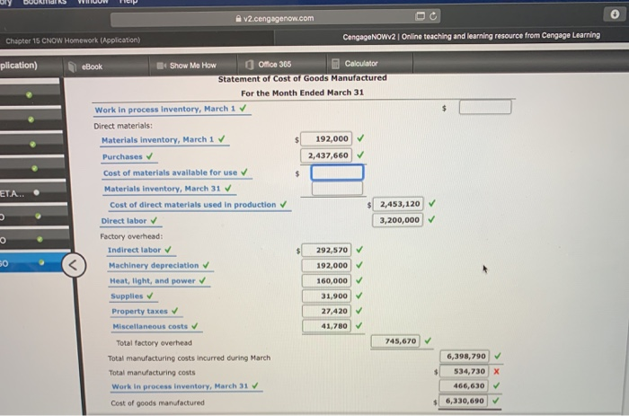 Solved DOURI V2.cengagenow.com Chapter 15 CNOW Homework | Chegg.com