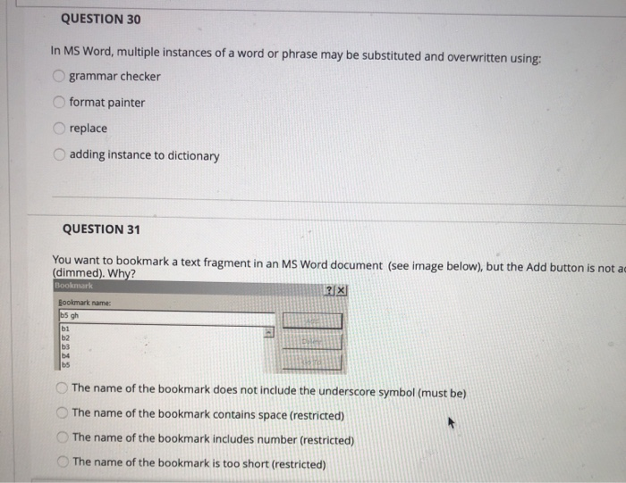 Solved QUESTION 24 CtrlC, CtrlV, ShiftF3, CtrlH are