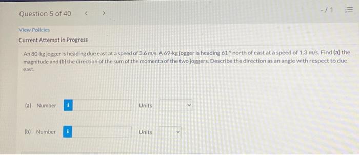 Solved -11 111 Question 5 of 40 > View Policies Current | Chegg.com