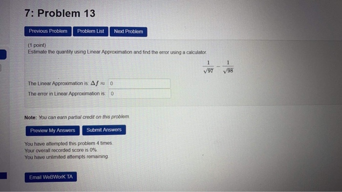 Solved 7: Problem 13 Previous Problem Problem List Next | Chegg.com