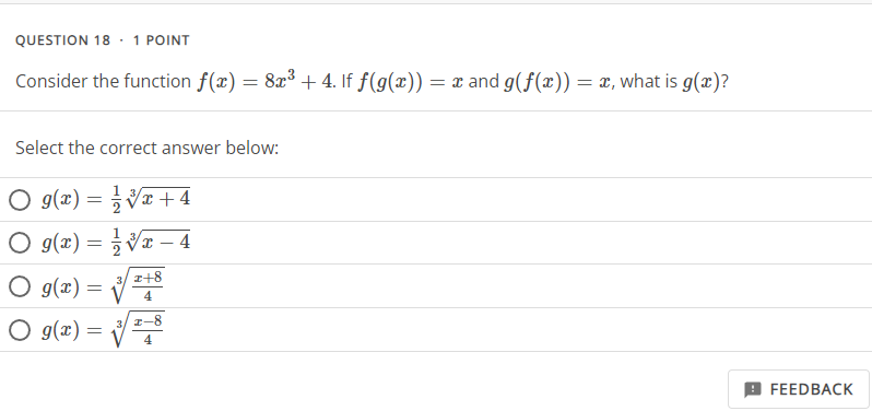 Solved Question 18 1 ﻿pointconsider The Function 6439