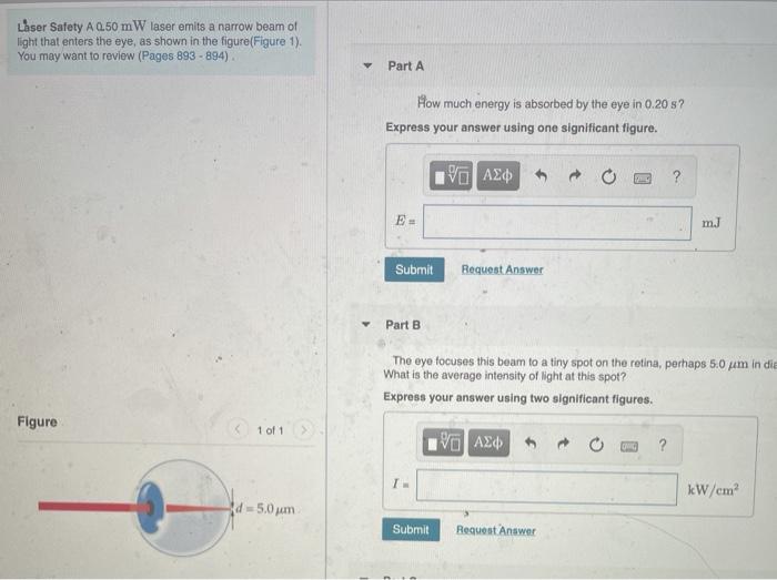 Solved Laser Safety AQ50 mW laser emits a narrow beam of
