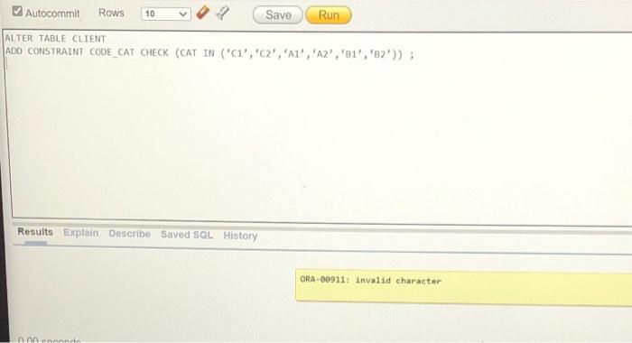 Solved 10 Autocommit Rows Save Run ALTER TABLE DETAIL ADO | Chegg.com